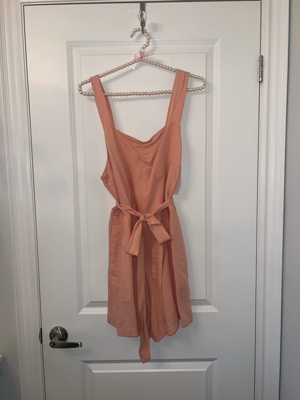 H&M Peach Tie-Waist Romper